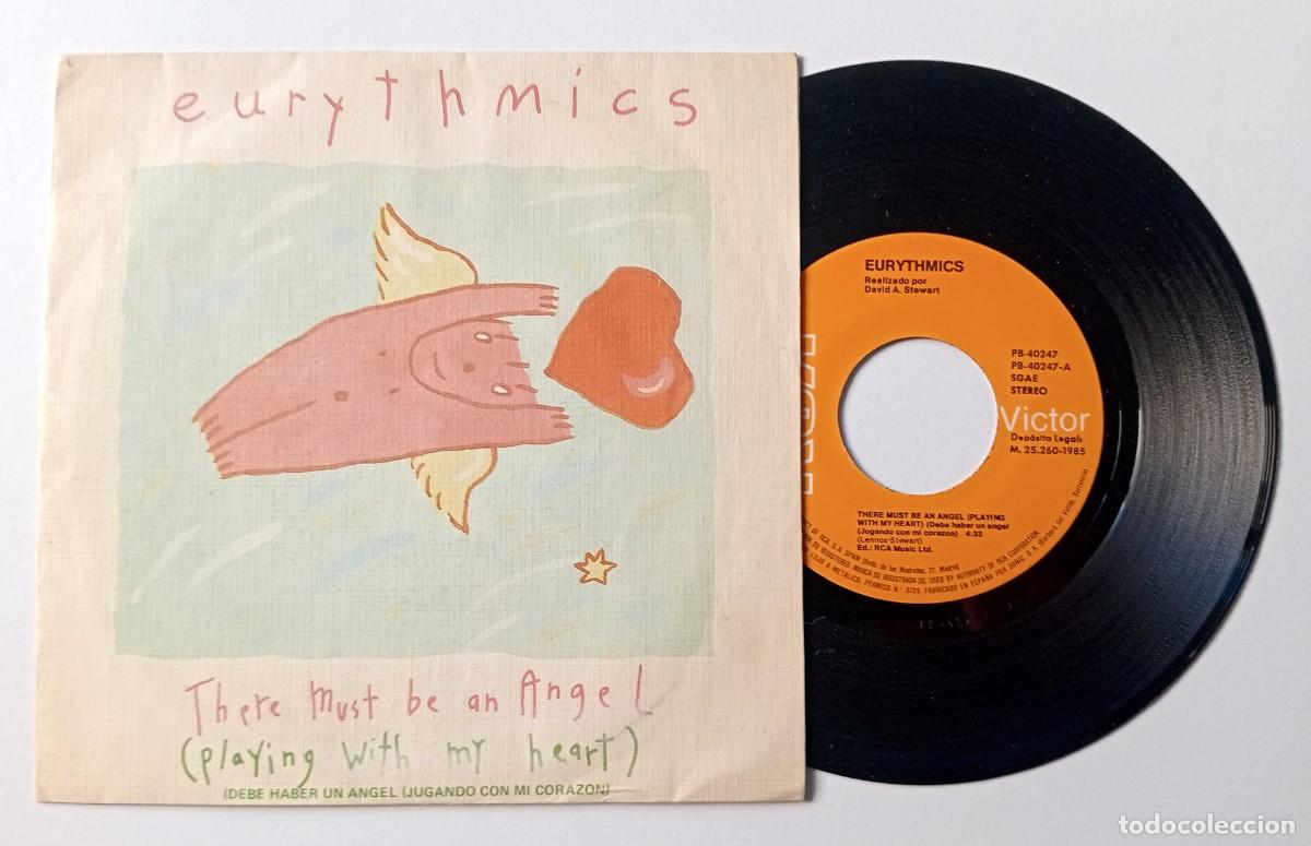 Discos de vinilo: SINGLE EURYTHMICS - THERE MUST BE AN ANGEL - Foto 3
