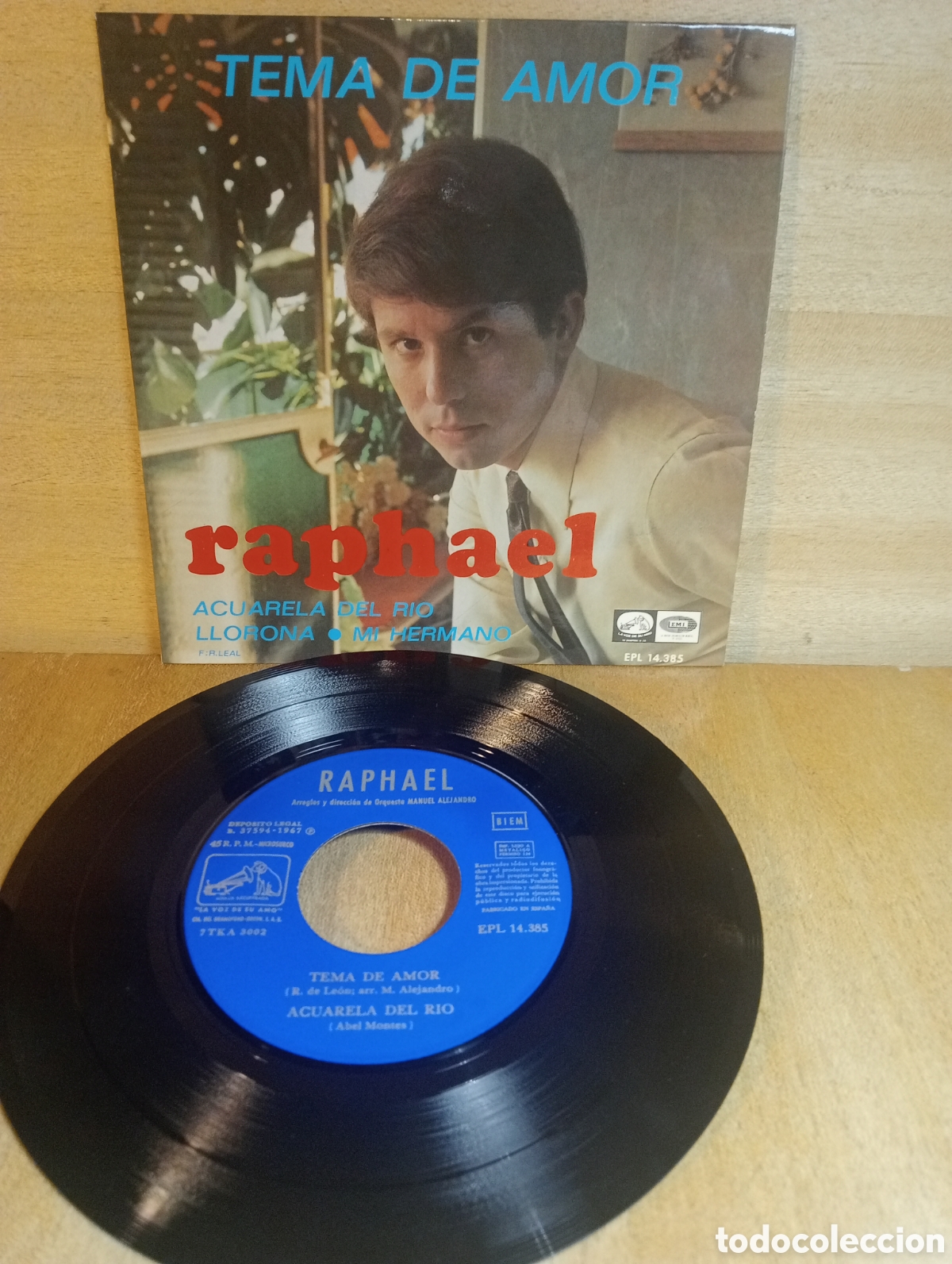 Discos de vinilo: Raphael. Tema de amor.Etc. - Foto 1