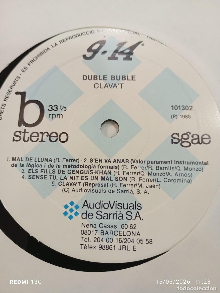 Discos de vinilo: Lp -Duble Buble &lrm;&ndash; Clavat - 1986 - Foto 5
