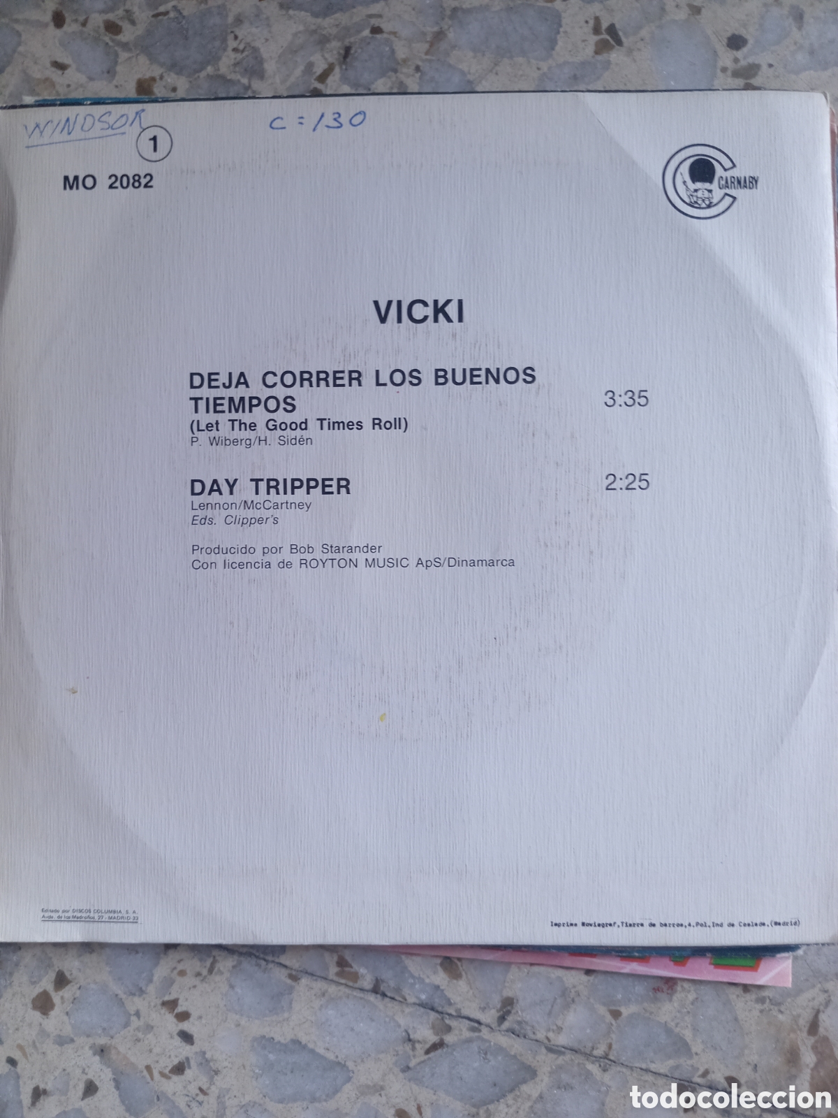 Discos de vinilo: SGL VICKI DEJA CORRER LOS BUENOS TIEMPOS 1981 PROMO - Foto 2