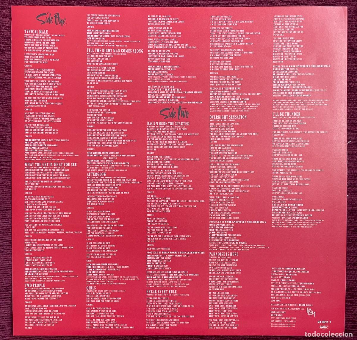 Discos de vinilo: Tina Turner &ndash; Break Every Rule - Foto 3