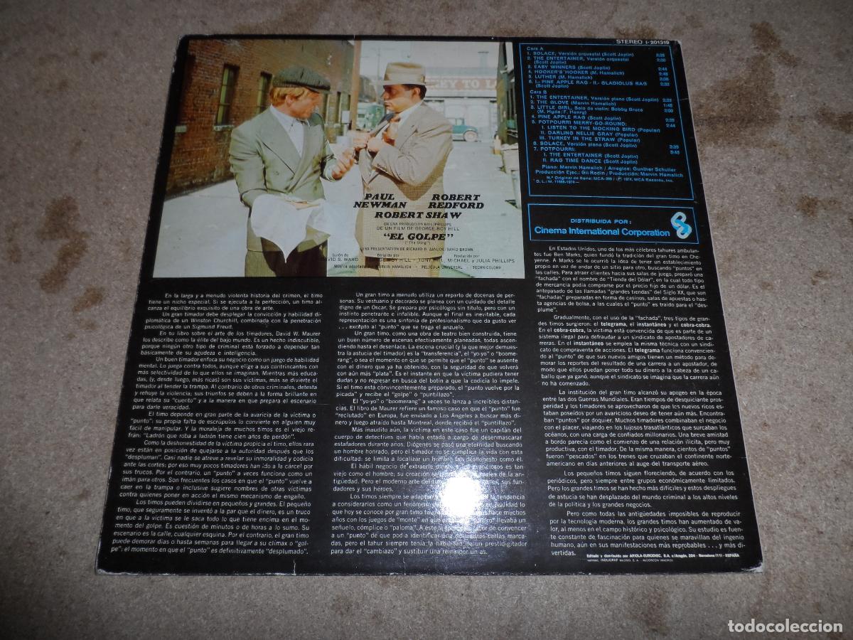 Discos de vinilo: Scott Joplin - BSO El golpe (SPAIN 1981) - Foto 3