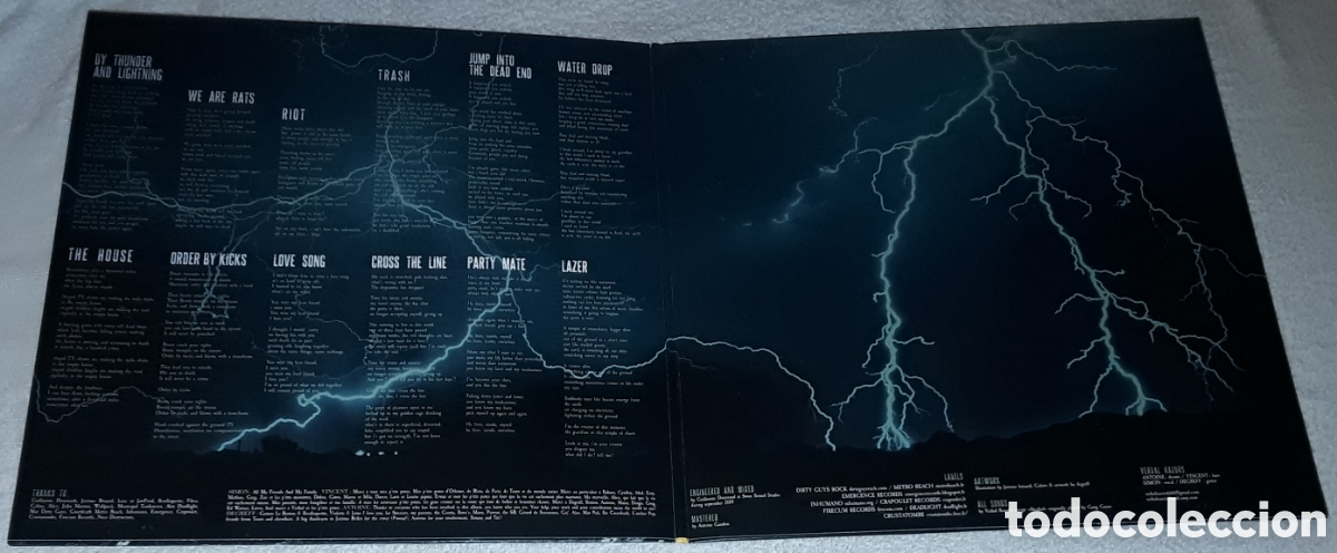 Discos de vinilo: LP - VERBAL RAZORS - BY THUNDER AND LIGHTNING - GATEFOLD - VINILO TRANSPARENTE - Foto 2