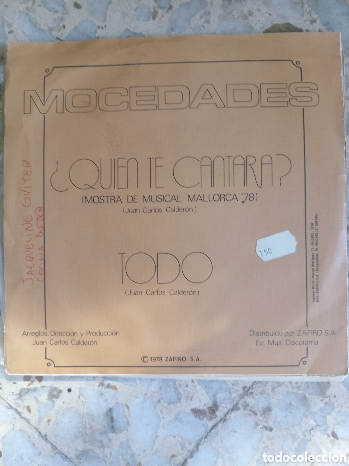 Discos de vinilo: SGL MOCEDADES QUIEN TE CANTARA 1978 - Foto 2