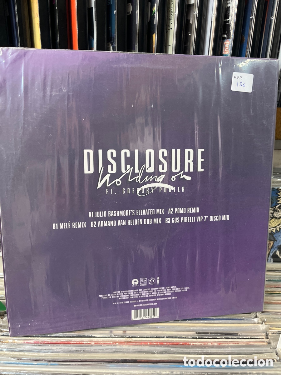 Discos de vinilo: Disclosure (3) Ft. Gregory Porter &ndash; Holding On (The Remixes) - Foto 2