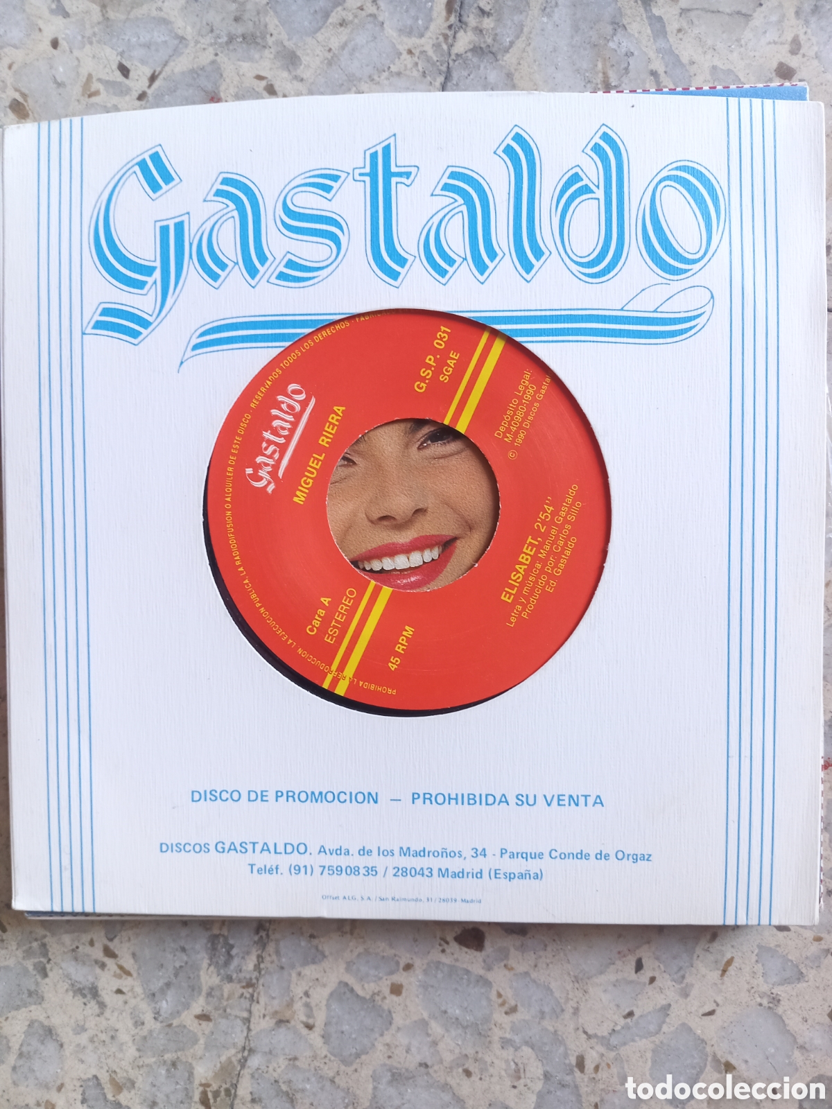 Discos de vinilo: SGL MIGUEL RIERA ELISABET 1990 - Foto 1