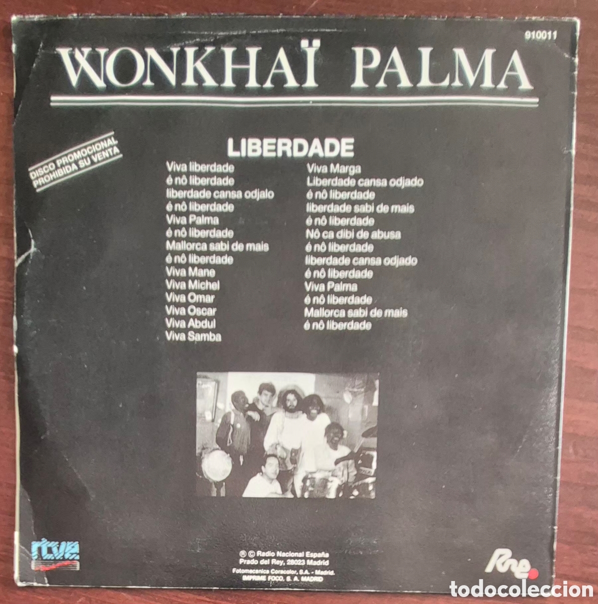 Discos de vinilo: SINGLE - WONKHA&Iuml; PALMA - LIBERDADE - 1990 ESPA&Ntilde;A - Foto 2