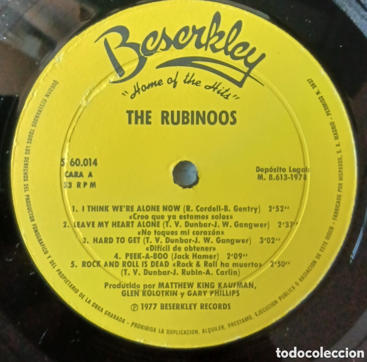 Discos de vinilo: THE RUBINOOS /// Espa&ntilde;a 1978. Vg++ - Foto 2