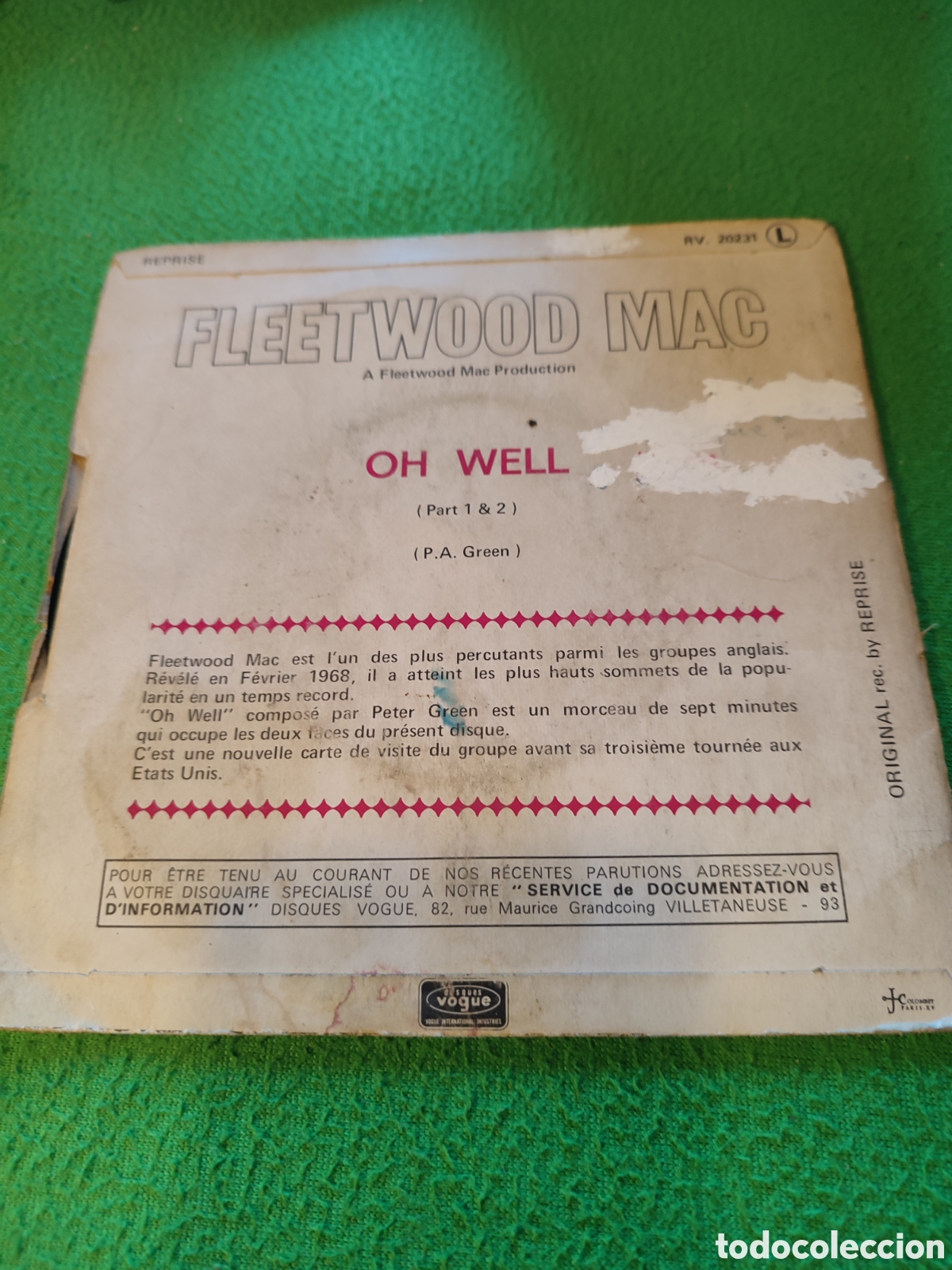 Discos de vinilo: Fleetwood Mac - Oh Well Part 1 -2 - Foto 2