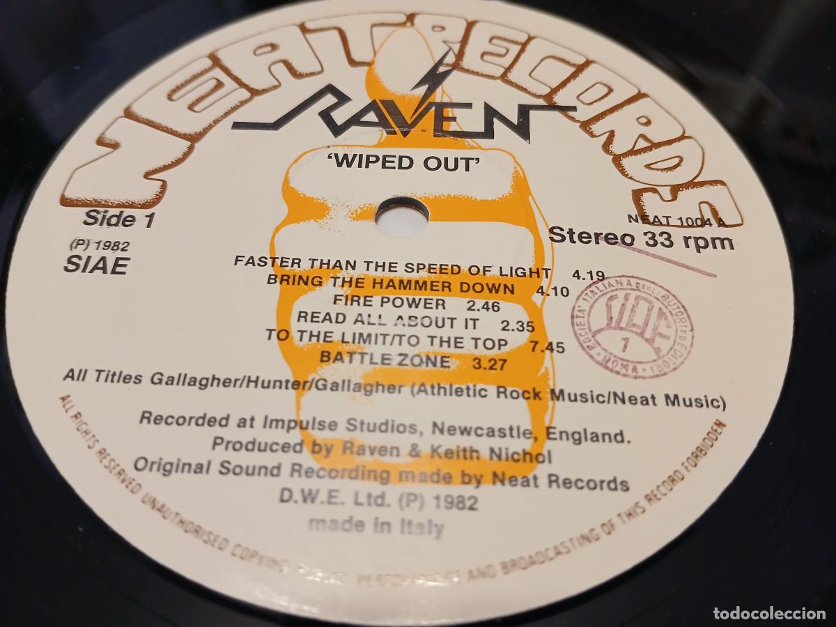 Discos de vinilo: Raven &ndash; Wiped Out- (1982) LP disco vinilo - Foto 3