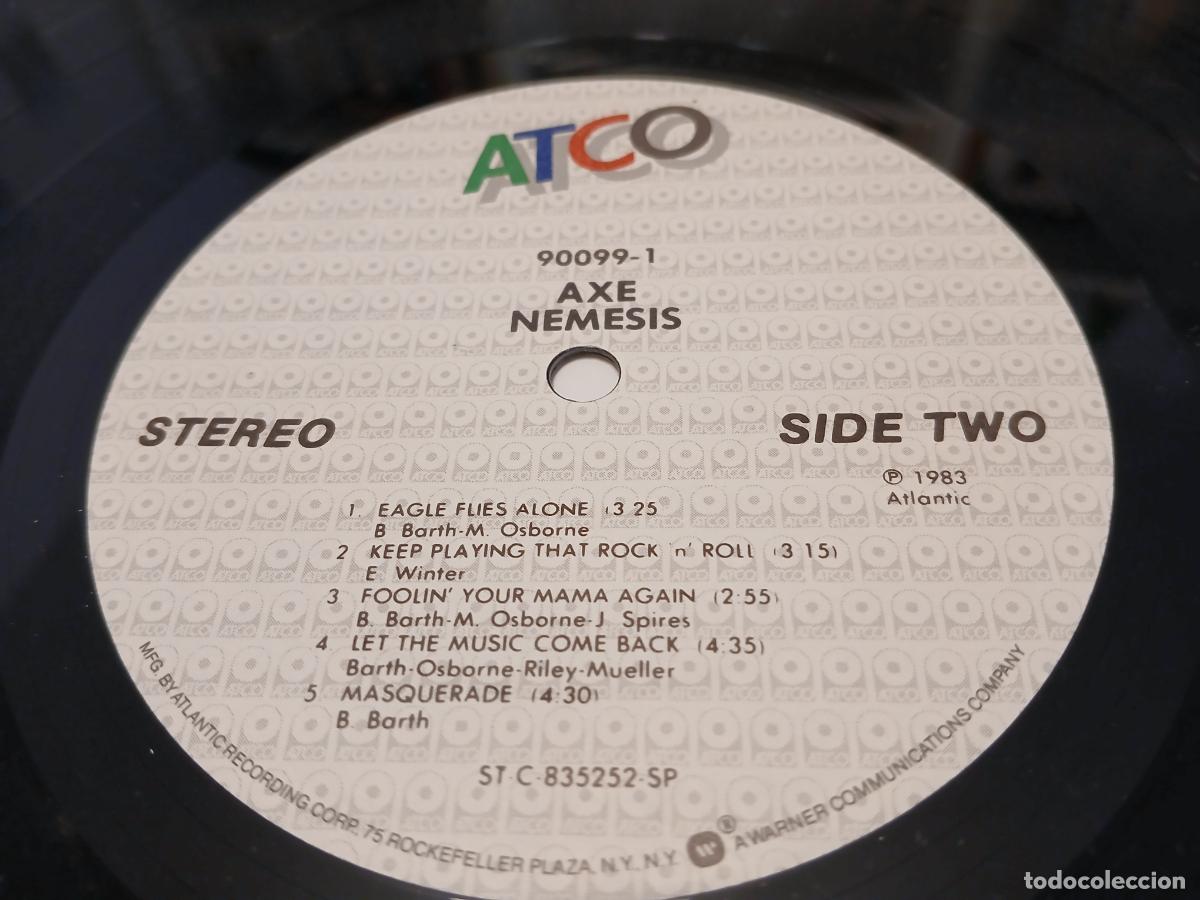 Discos de vinilo: Axe &ndash; Nemesis- (1983) LP disco vinilo - Foto 2