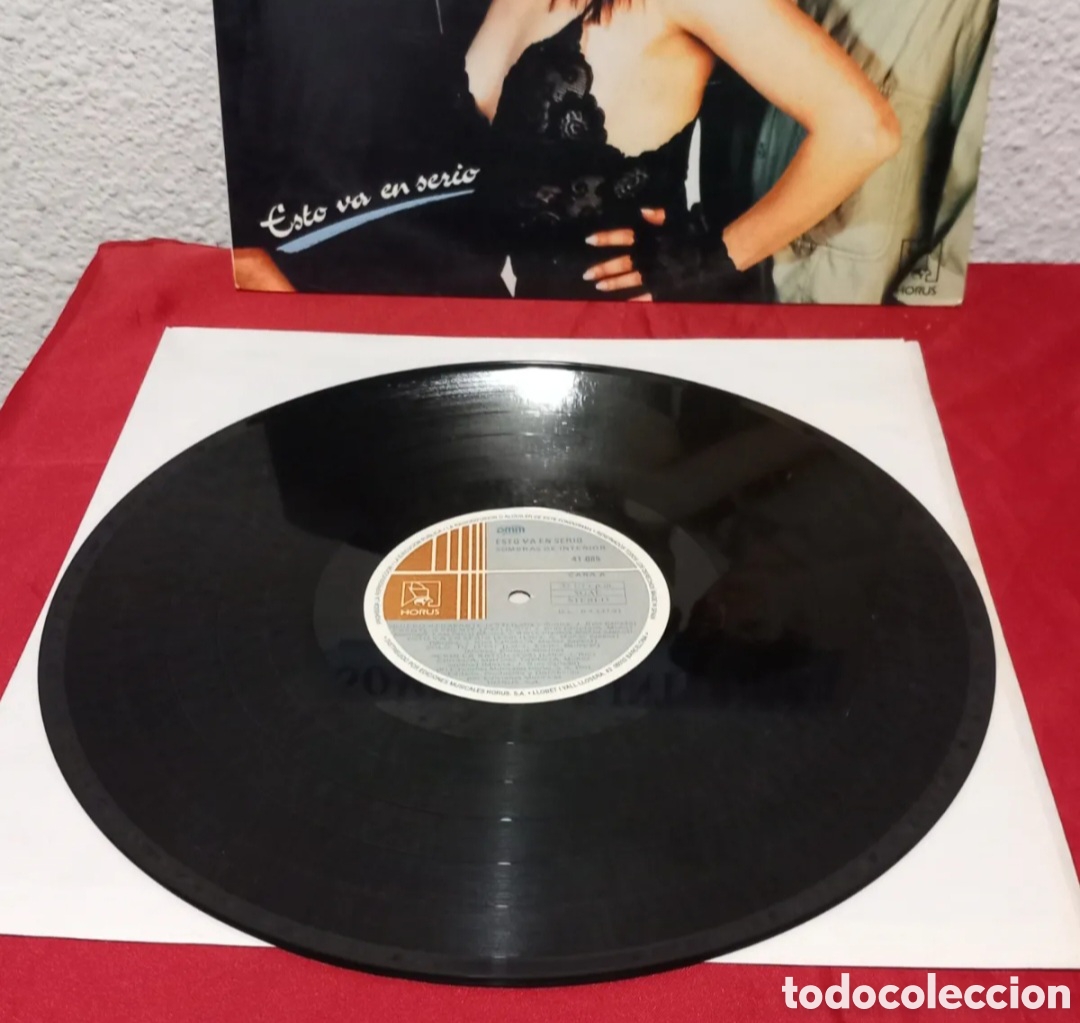 Discos de vinilo: Lp SOMBRAS DE INTERIOR/ESTO VA EN SERIO(1991 SPAIN ) - Foto 3