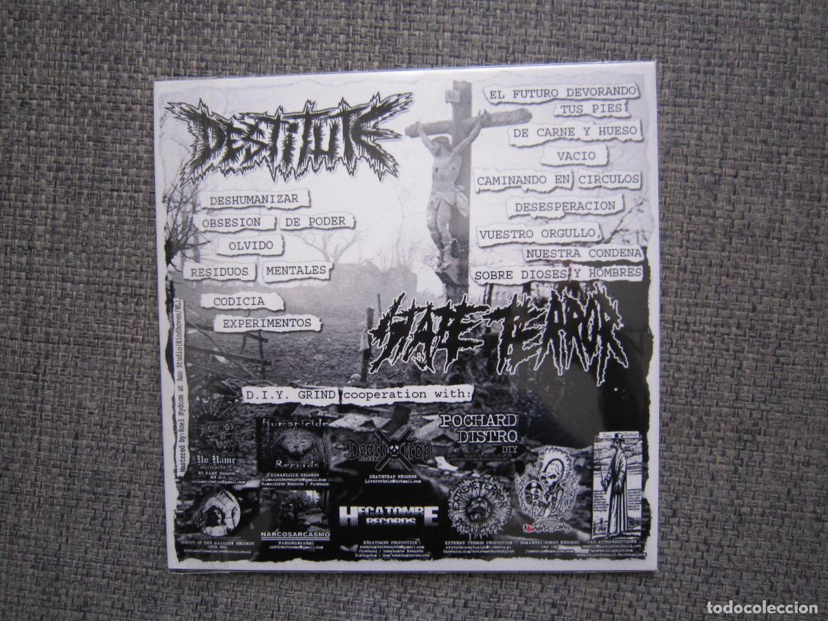 Discos de vinilo: EP - SPLIT - GRIND CORE - DESTITUTE / STATE TERROR - 2024 - BOGOT&Aacute; / MADRID - SINGLE - Foto 2