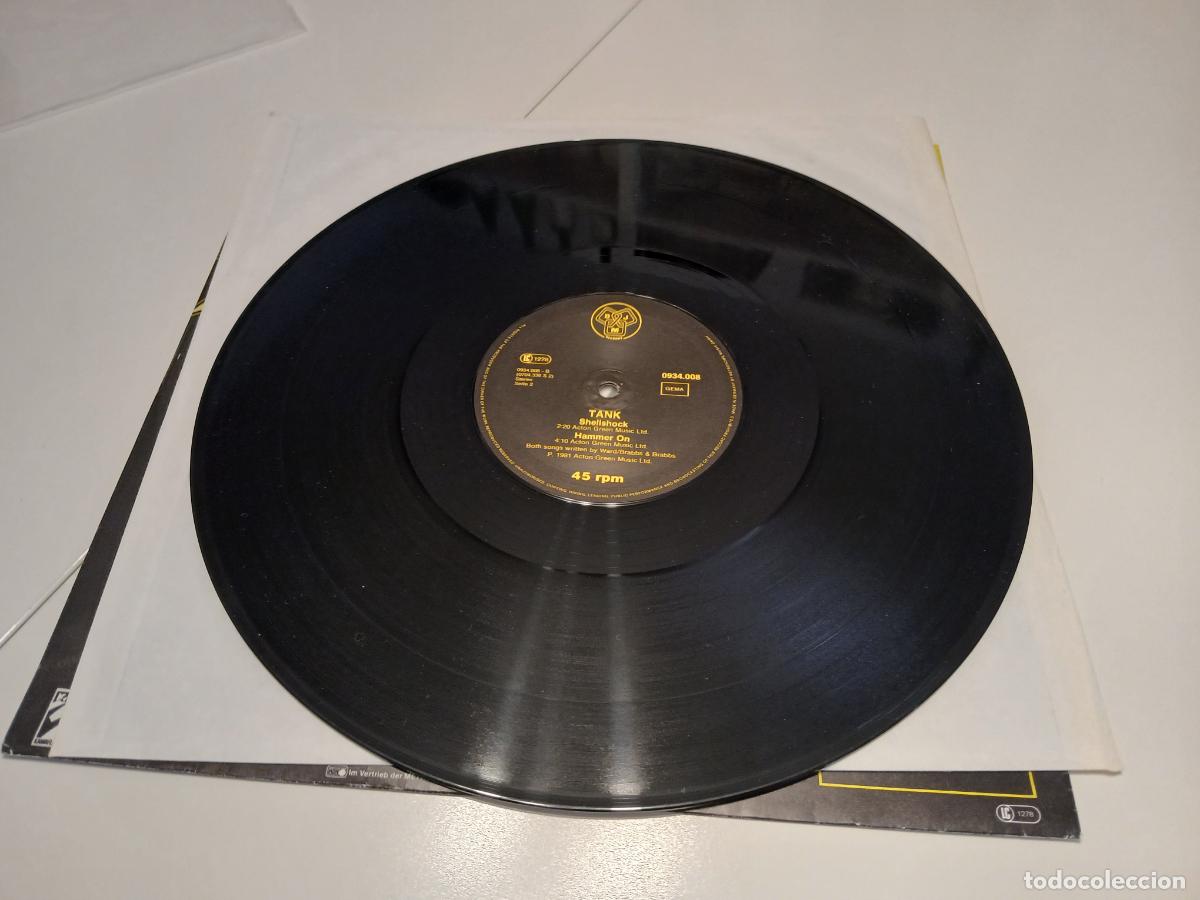 Discos de vinilo: Tank &ndash; Dont Walk Away / Shellshock / Hammer On- (1981) maxi-single - Foto 4
