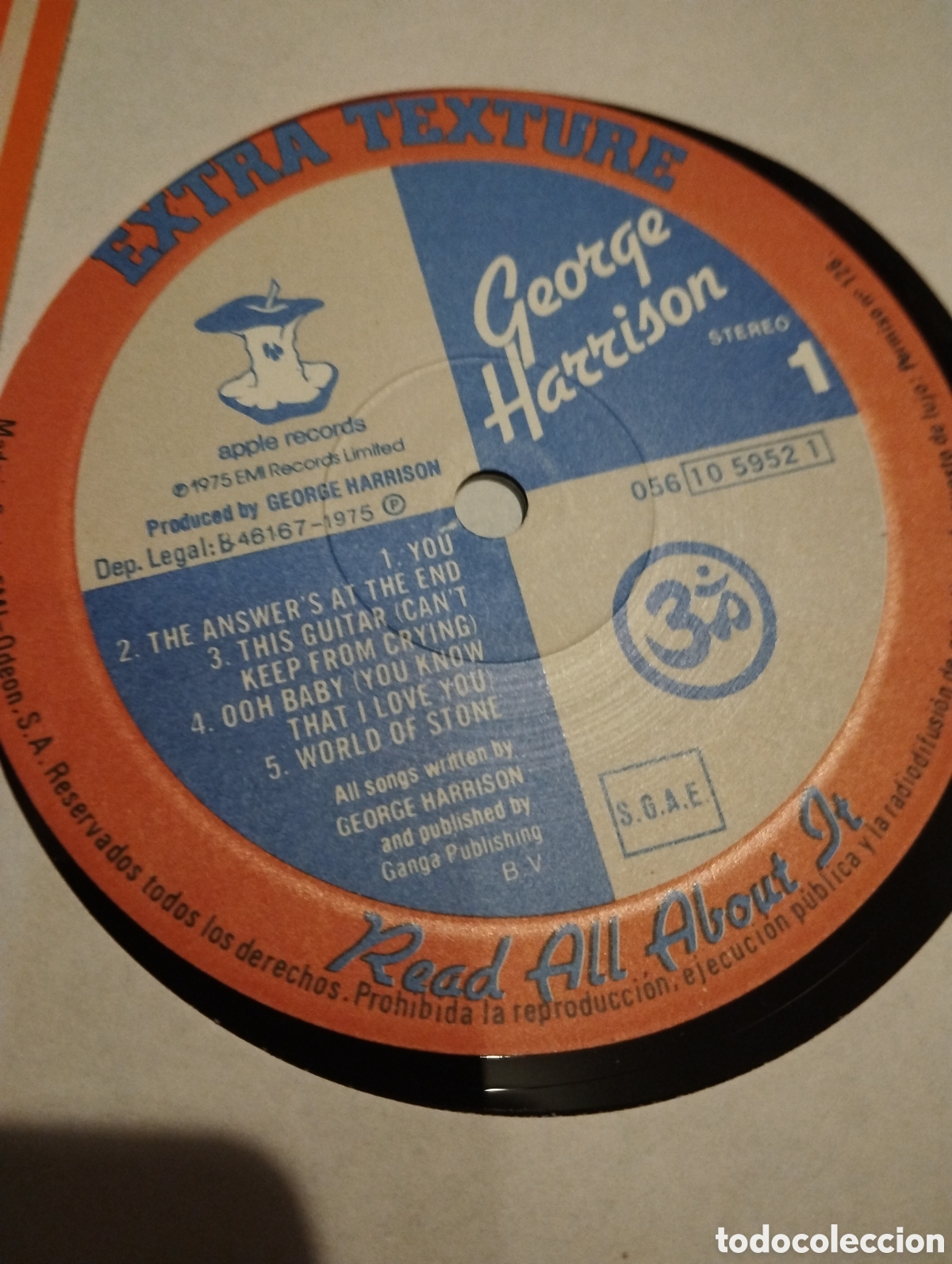 Discos de vinilo: GEORGE HARRISON , EXTRA TEXTURE - Foto 3