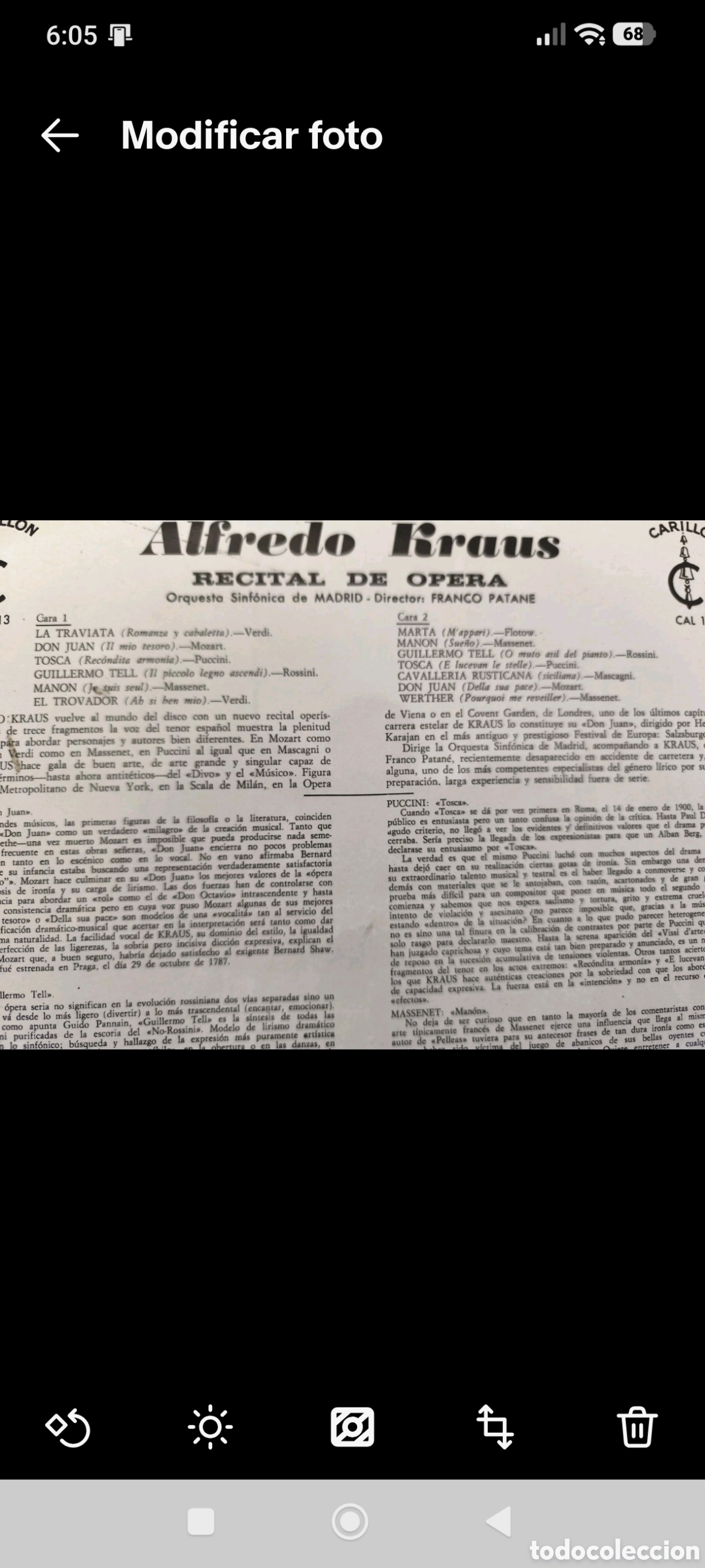 Discos de vinilo: Alfredo Kraus: Recital de Opera - Foto 2