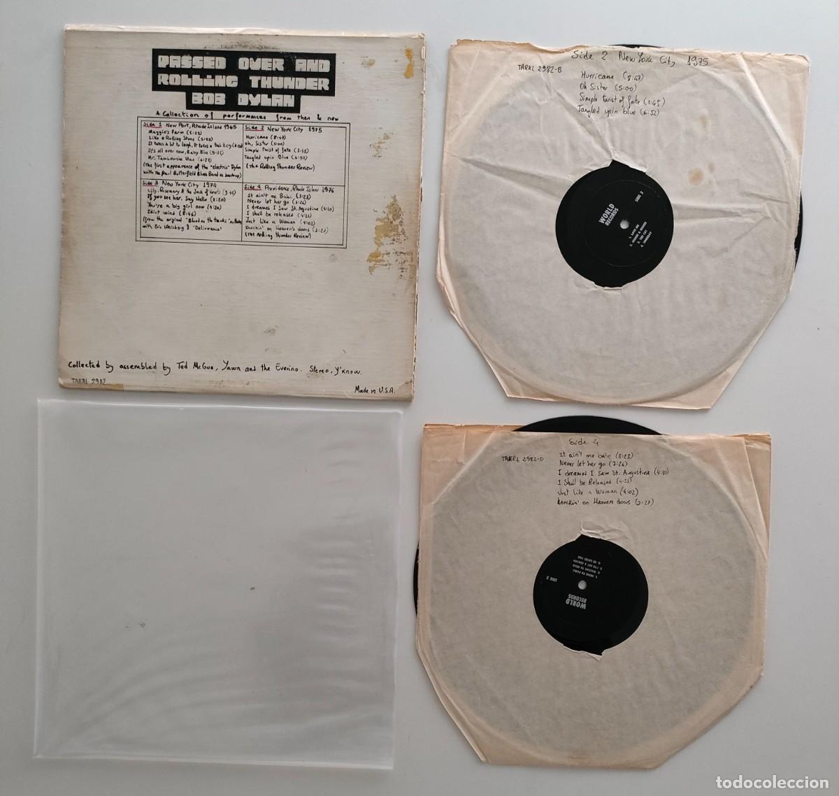 Discos de vinilo: Bob Dylan Bootleg Passed Over And Rolling Thunder &Aacute;lbum dos discos de vinilo - Foto 2