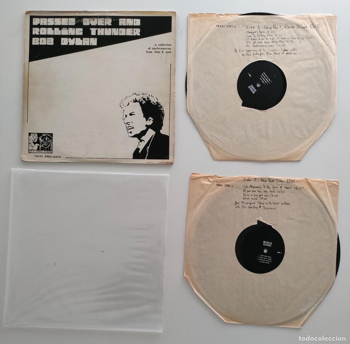 Discos de vinilo: Bob Dylan Bootleg Passed Over And Rolling Thunder &Aacute;lbum dos discos de vinilo - Foto 1