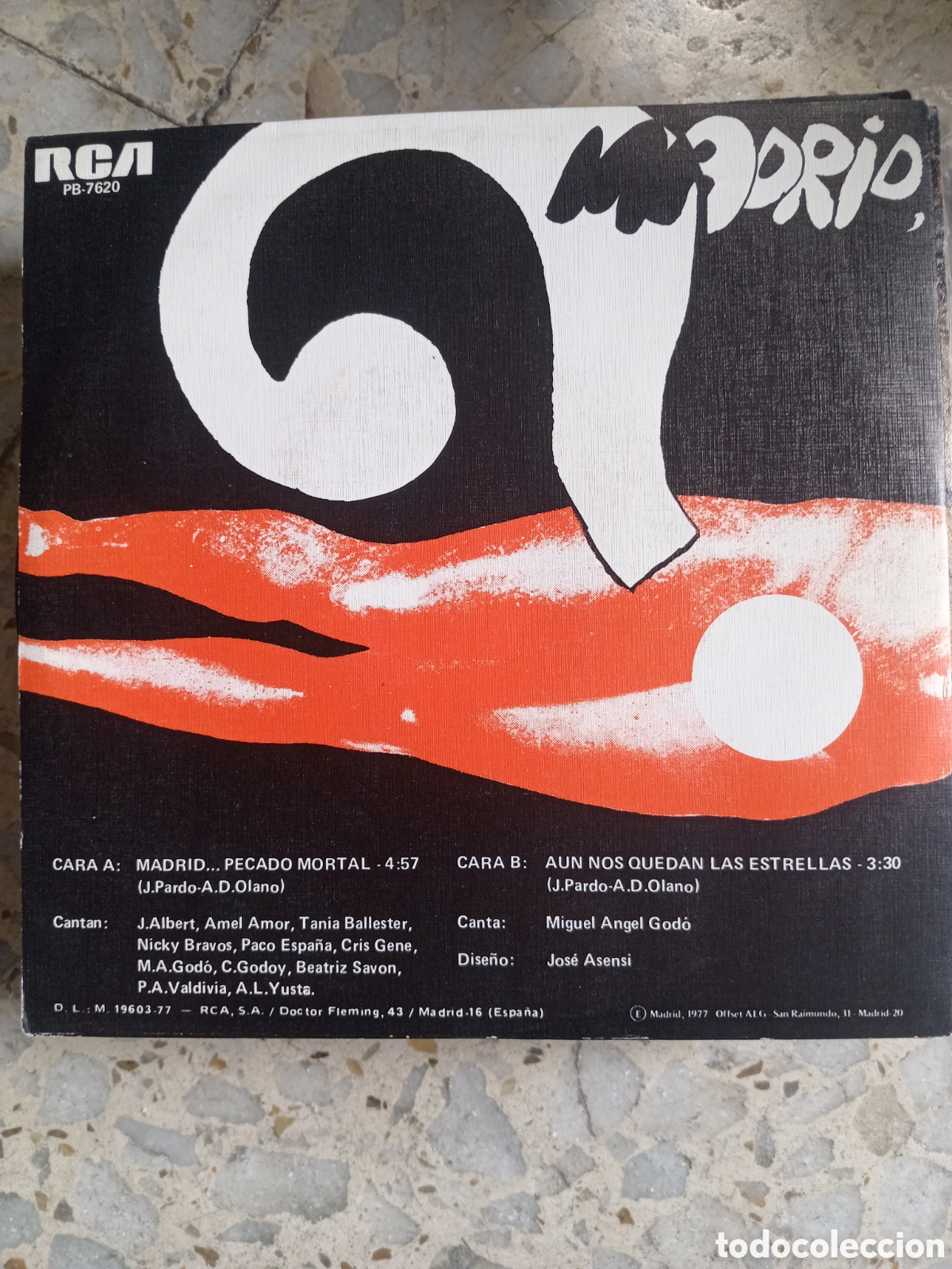 Discos de vinilo: SGL MADRID PECADO MORTAL 1977 PROMO - Foto 2