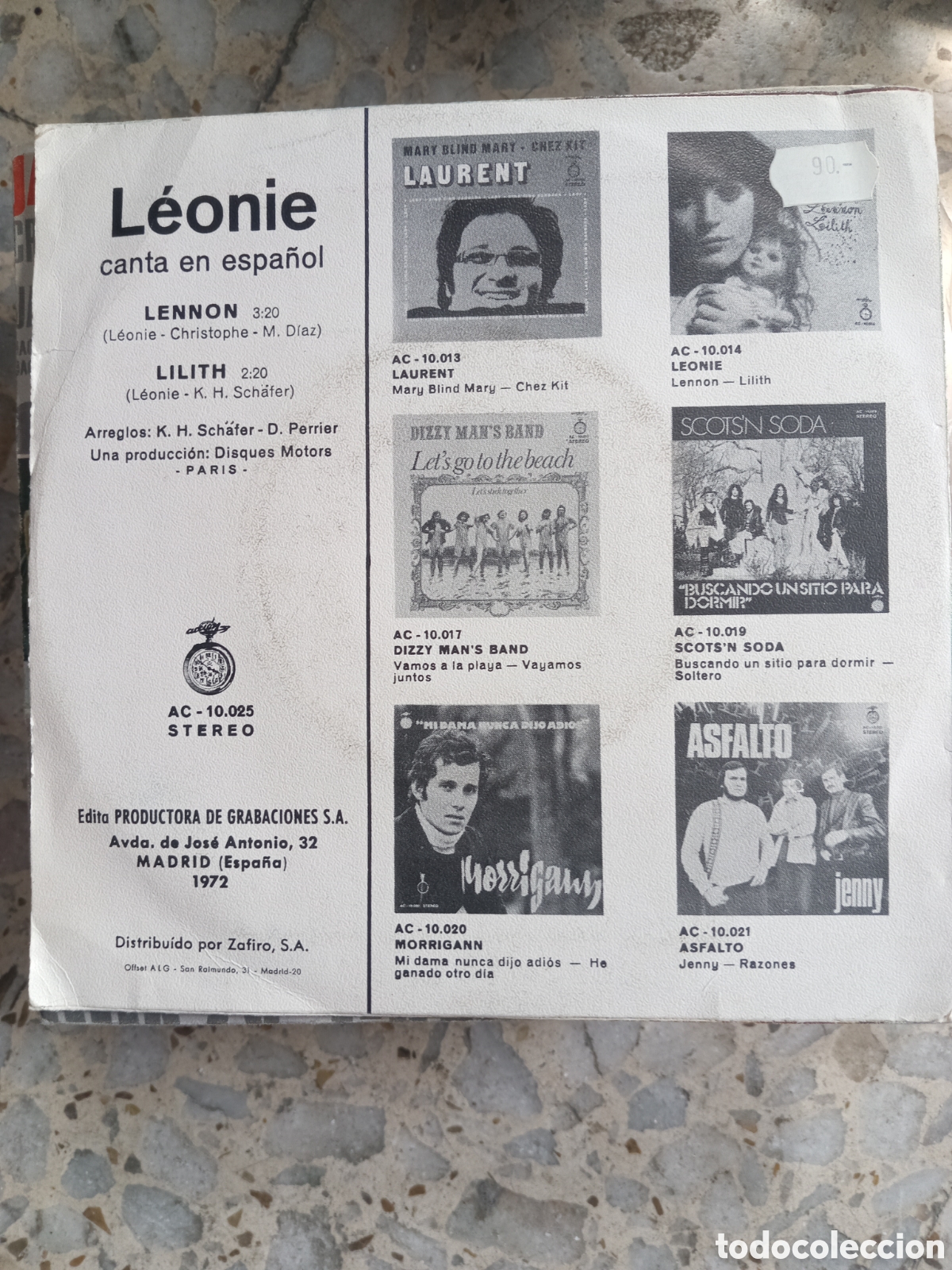 Discos de vinilo: SGL LEONIE LENNON LILITH 1972 SPAIN - Foto 2