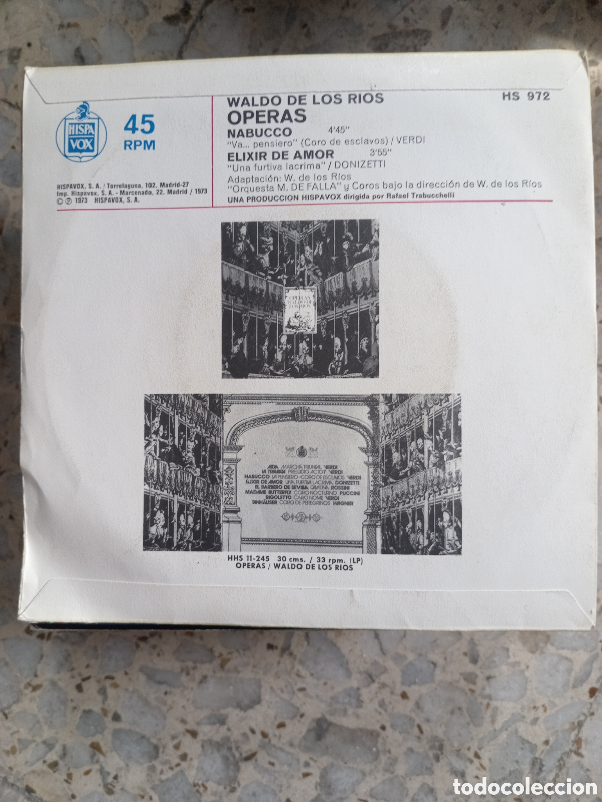 Discos de vinilo: SGL WALDO DE LOS RIOS OPERAS NABUCCO ELIXIR DE AMOR 1973 - Foto 2
