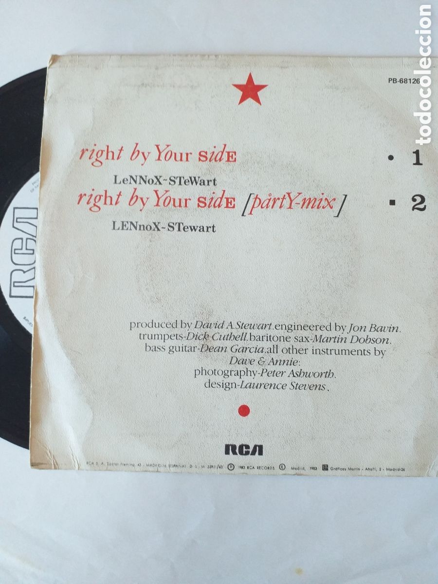 Discos de vinilo: Eurythmics Right by your side - Foto 2