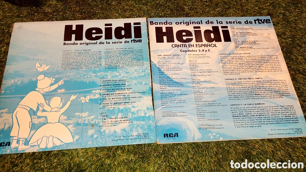 Discos de vinilo: LOTE DE 2 DISCOS DE LA BANDA SONORA DE HEIDI. - Foto 2