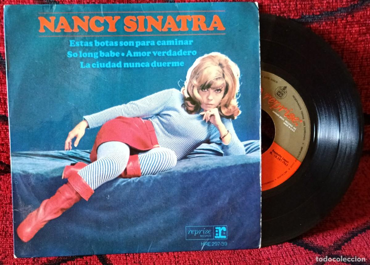 Discos de vinilo: NANCY SINATRA ** Estas Botas Son Para Caminar ** EP SINGLE VINILO 1965 - Foto 1