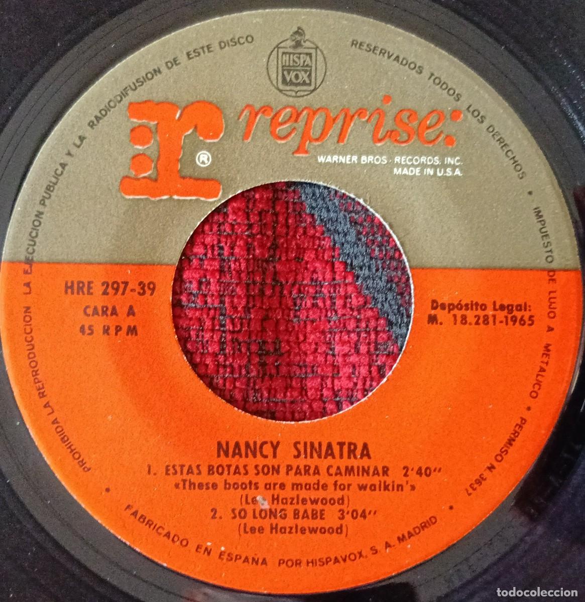 Discos de vinilo: NANCY SINATRA ** Estas Botas Son Para Caminar ** EP SINGLE VINILO 1965 - Foto 3