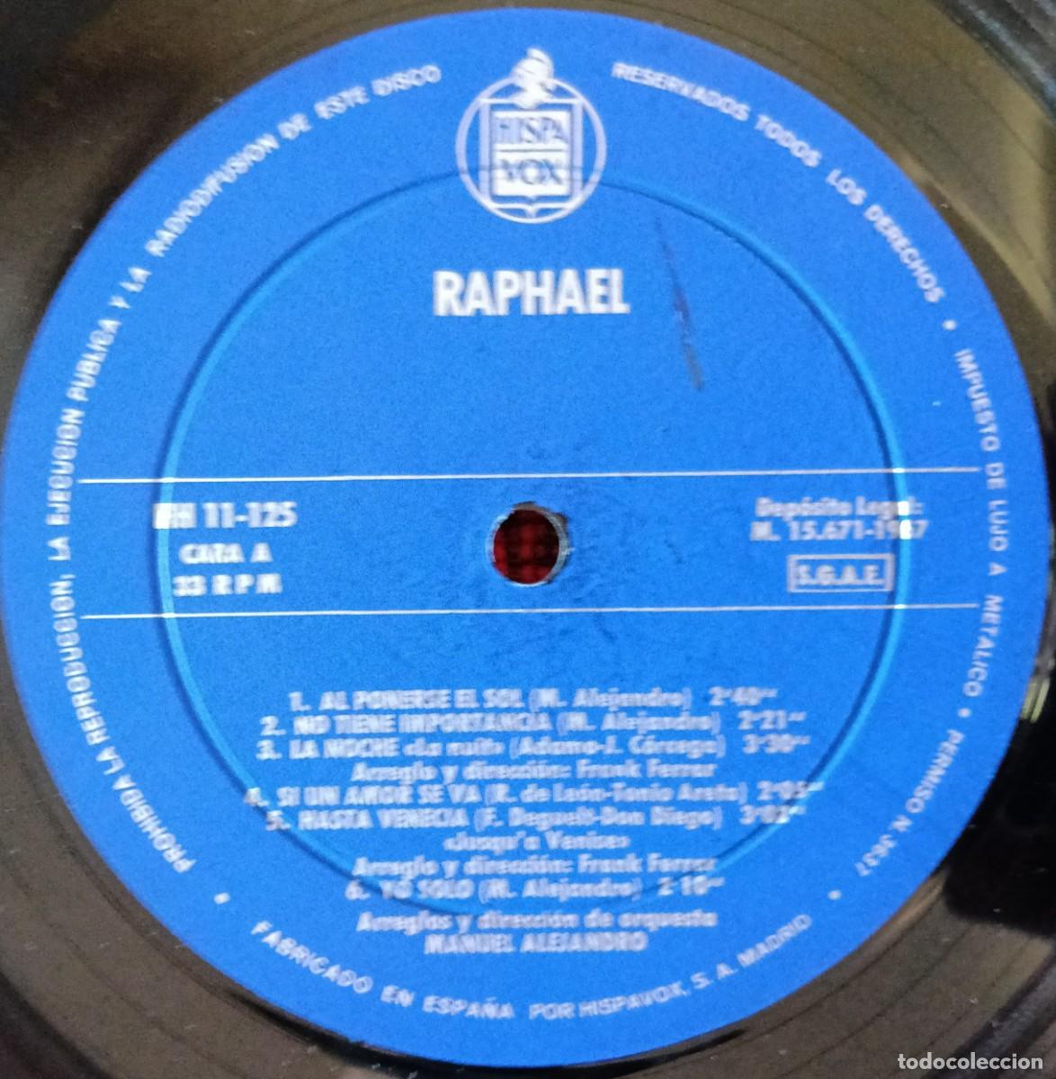 Discos de vinilo: RAPHAEL ** Raphael (Al Ponerse El Sol) ** VINILO LP ORIGINAL 1967 - Foto 4