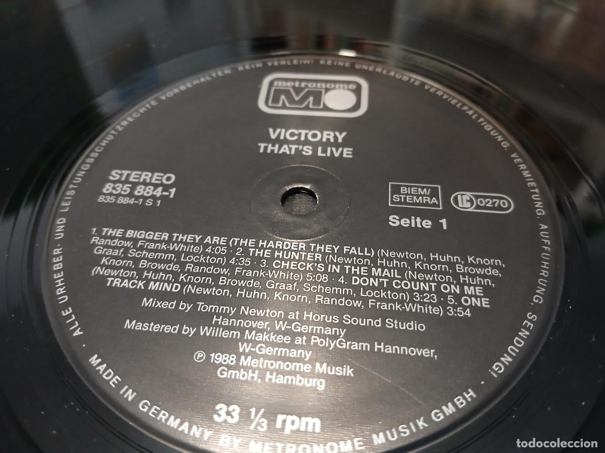 Discos de vinilo: Victory &ndash; Thats Live- (1988) LP disco vinilo - Foto 2
