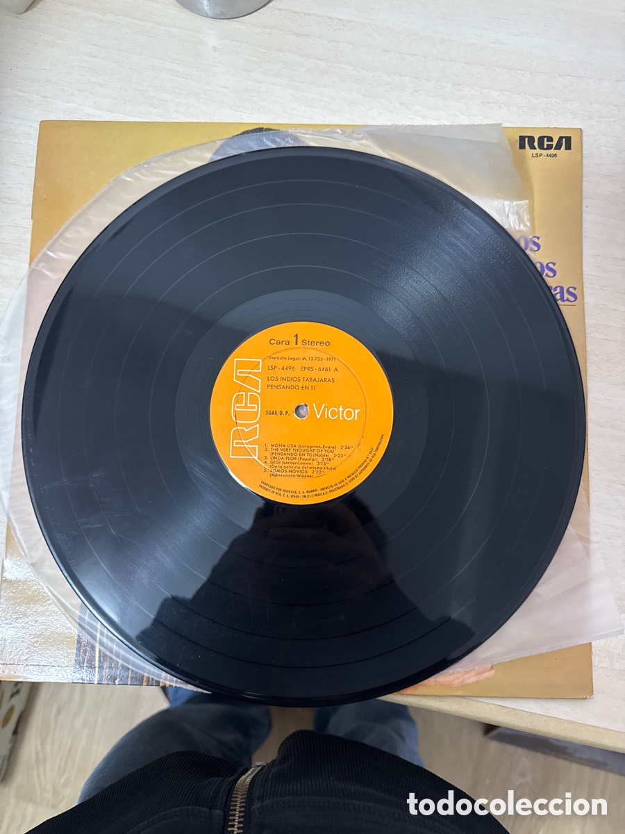 Discos de vinilo: DISCO VINILO LOS INDIOS TABAJARAS PENSANDO EN TI 1971 - Foto 2