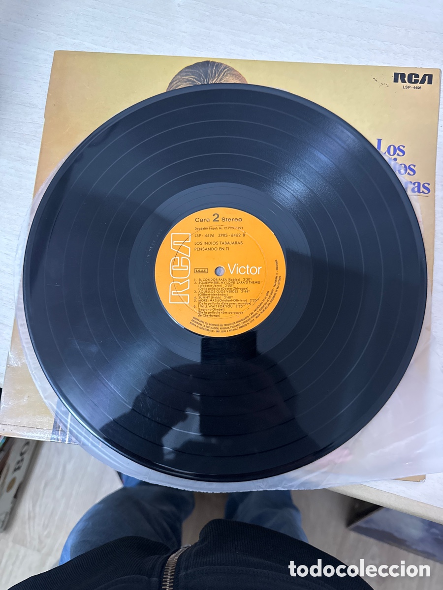 Discos de vinilo: DISCO VINILO LOS INDIOS TABAJARAS PENSANDO EN TI 1971 - Foto 3