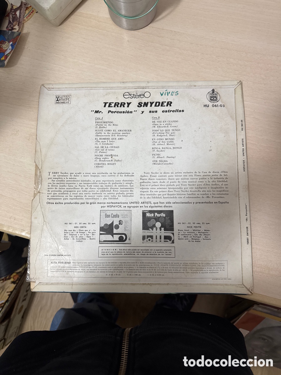 Discos de vinilo: DISCO VINILO TERRY SNYDER Mr. PERCUCION Y SUS ESTRELLAS - Foto 4