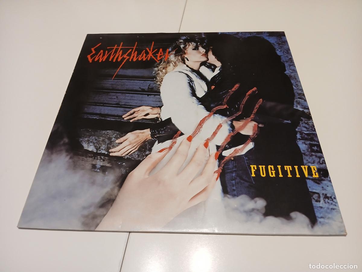 Discos de vinilo: Earthshaker &lrm;&ndash; Fugitive- (1984) LP disco vinilo - Foto 1