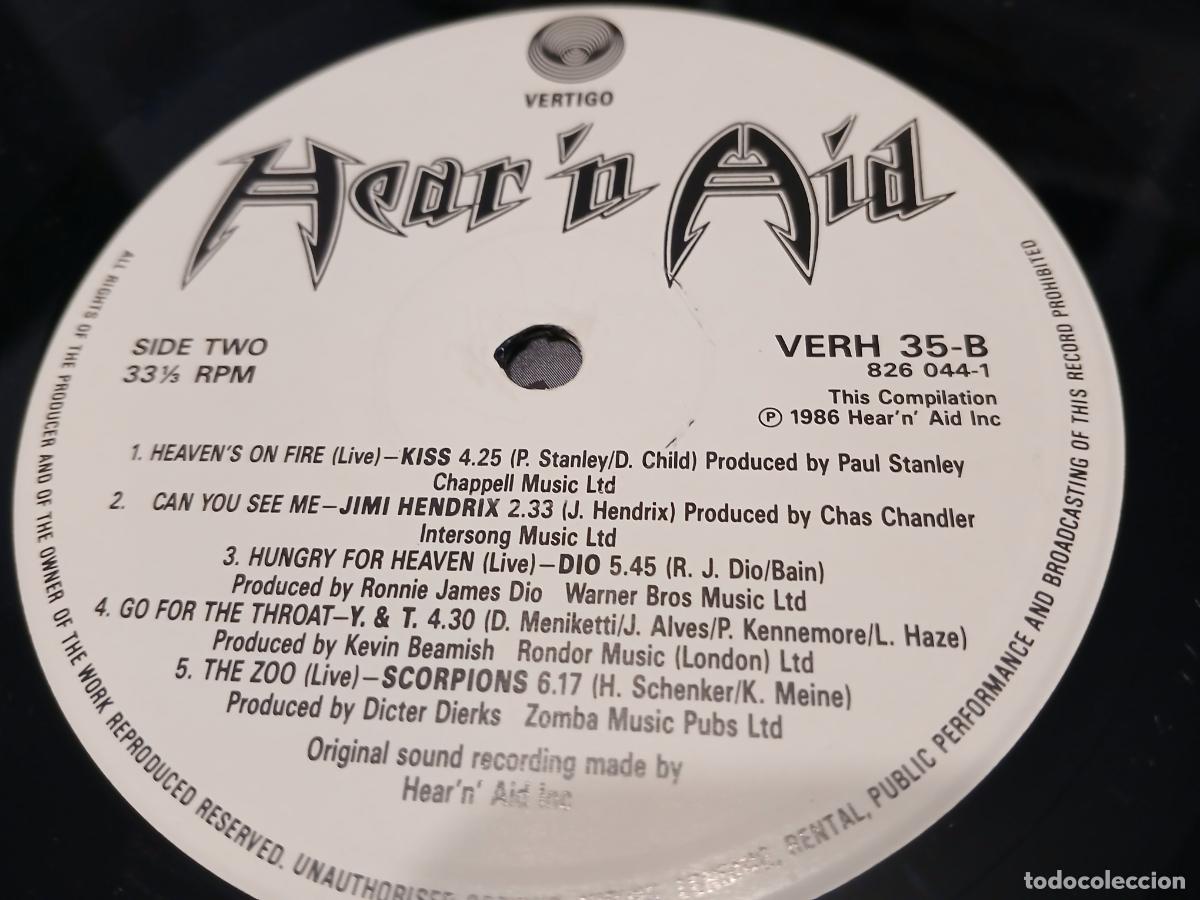 Discos de vinilo: Hearn Aid &ndash; Hearn Aid- (1986) LP disco vinilo - Foto 2