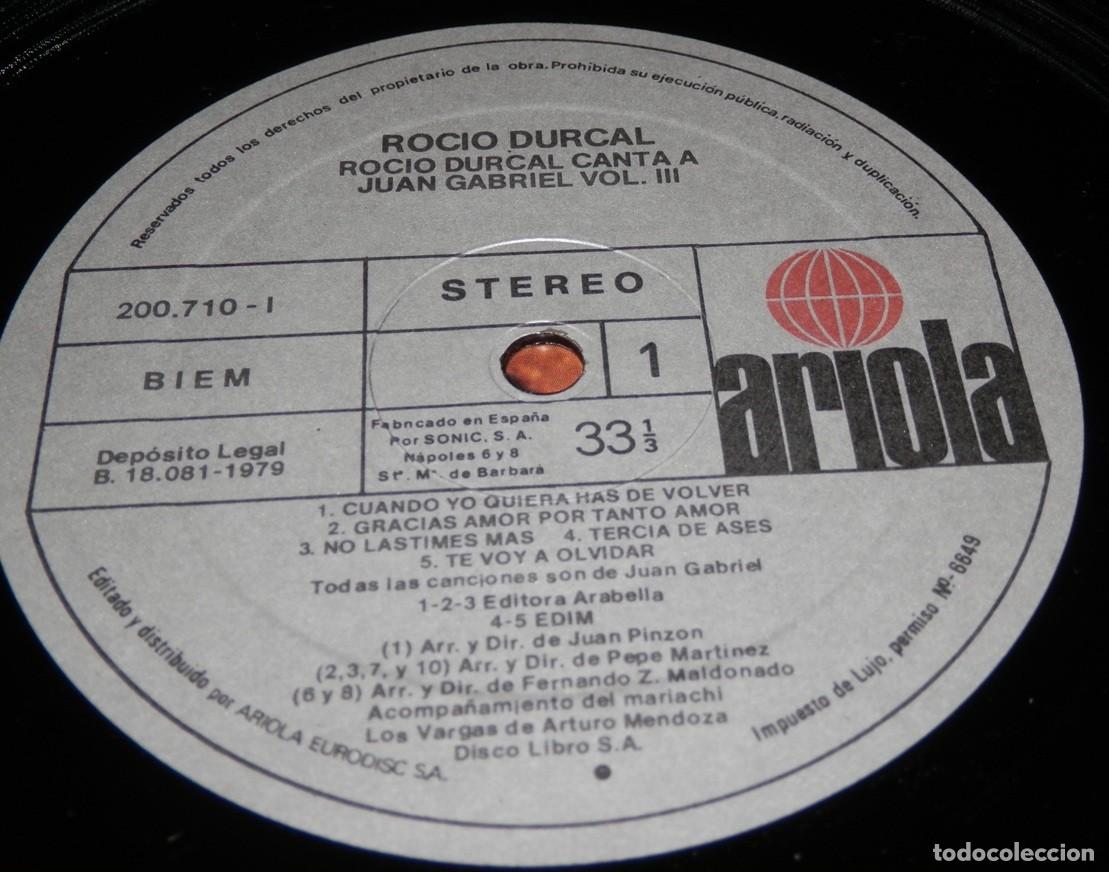 Discos de vinilo: DISCO LP VINILO DE ROCIO DURCAL - Foto 3