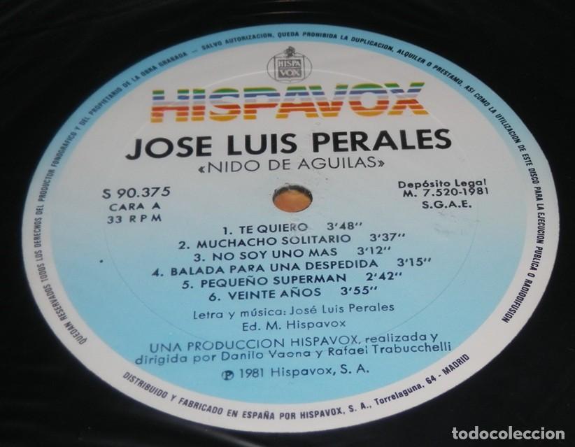Discos de vinilo: DISCO LP VINILO DE JOSE LUIS PERALES - Foto 3