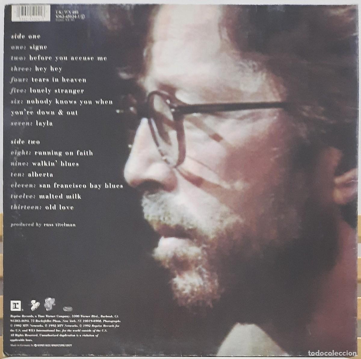 Discos de vinilo: ERIC CLAPTON &middot;&middot;&middot; Unplugged - (LP) - Foto 2