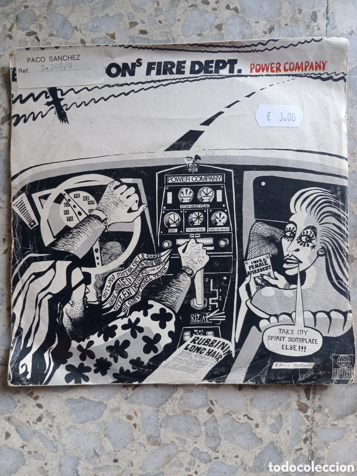 Discos de vinilo: SGL ERIC BURDON FIRE DEPT POWER COMPANY 1980 - Foto 1
