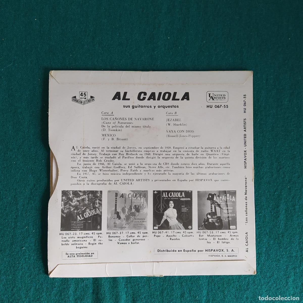 Discos de vinilo: Al Caiola &ndash; Los Ca&ntilde;ones de Navarone - Foto 2
