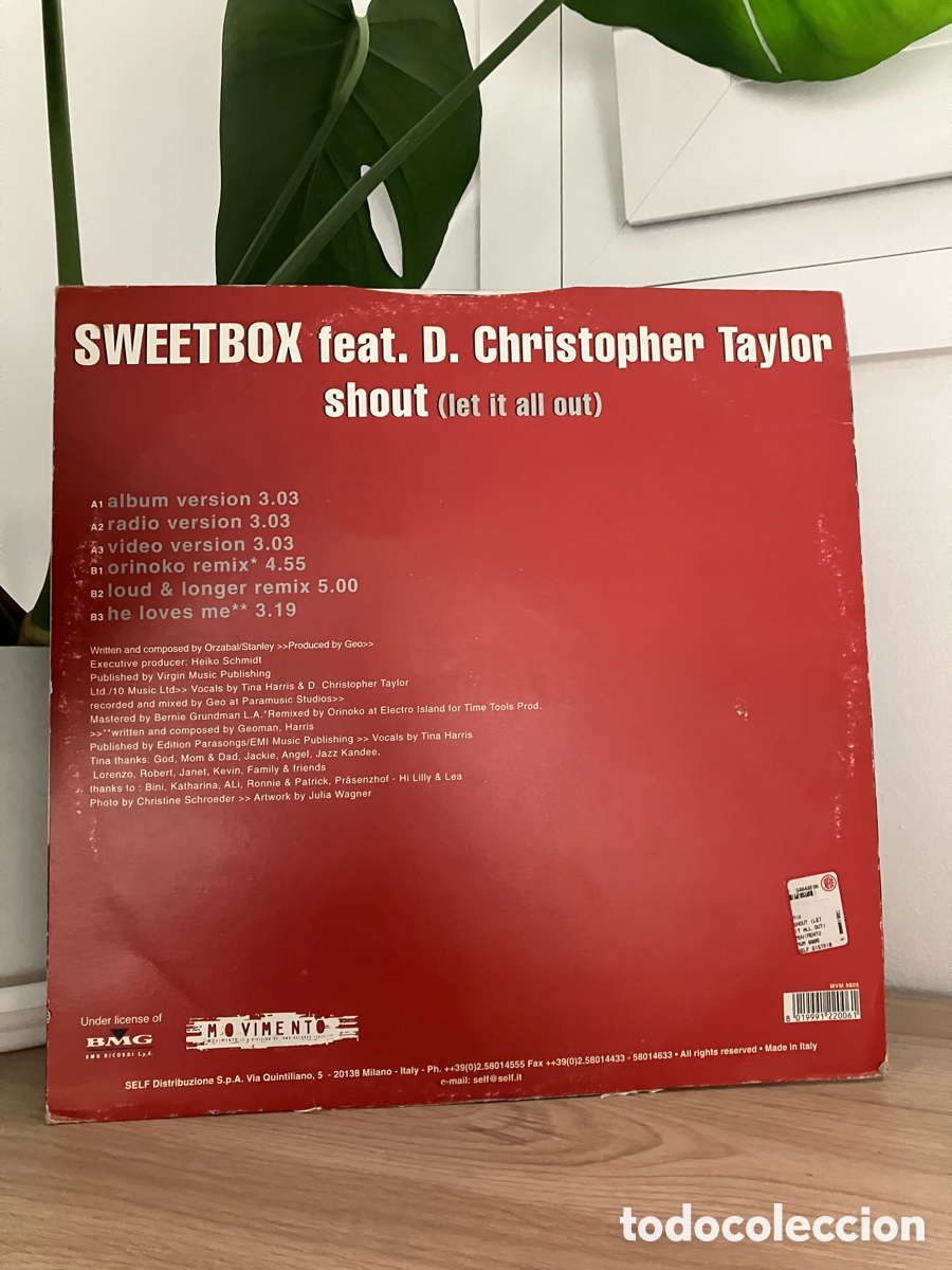 Discos de vinilo: Sweetbox feat Christopher Taylor-Shout - Foto 3