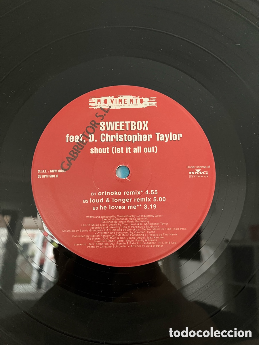 Discos de vinilo: Sweetbox feat Christopher Taylor-Shout - Foto 6