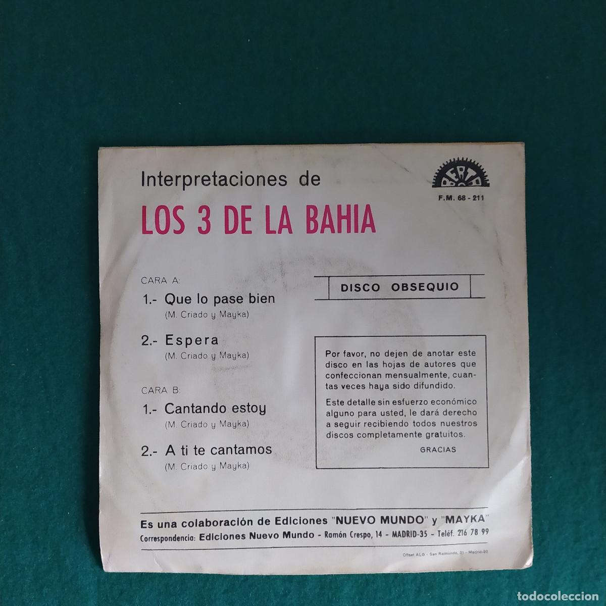 Discos de vinilo: Los 3 De La Bahia &ndash; Que Lo Pase Bien - Foto 2