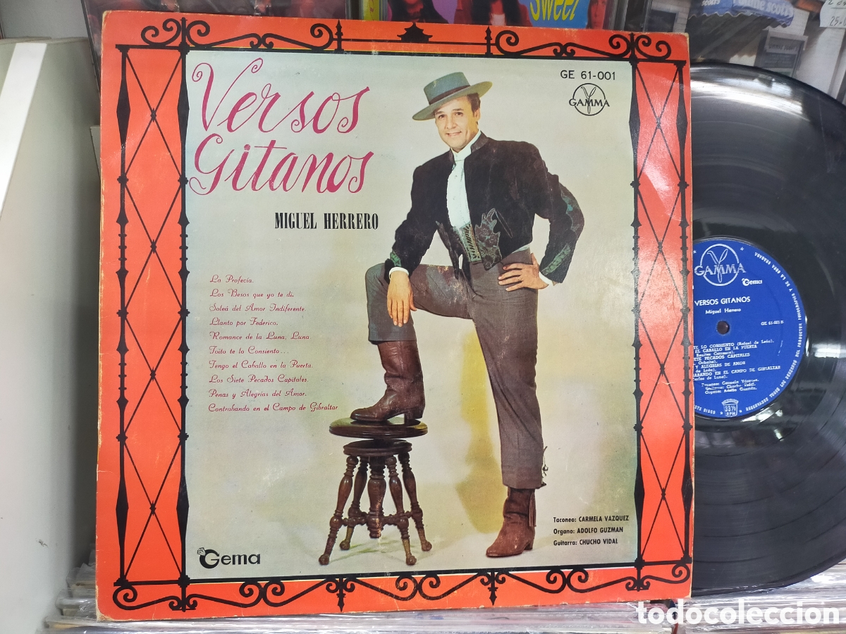 Discos de vinilo: Miguel herrero lp versos gitanos mexico - Foto 1