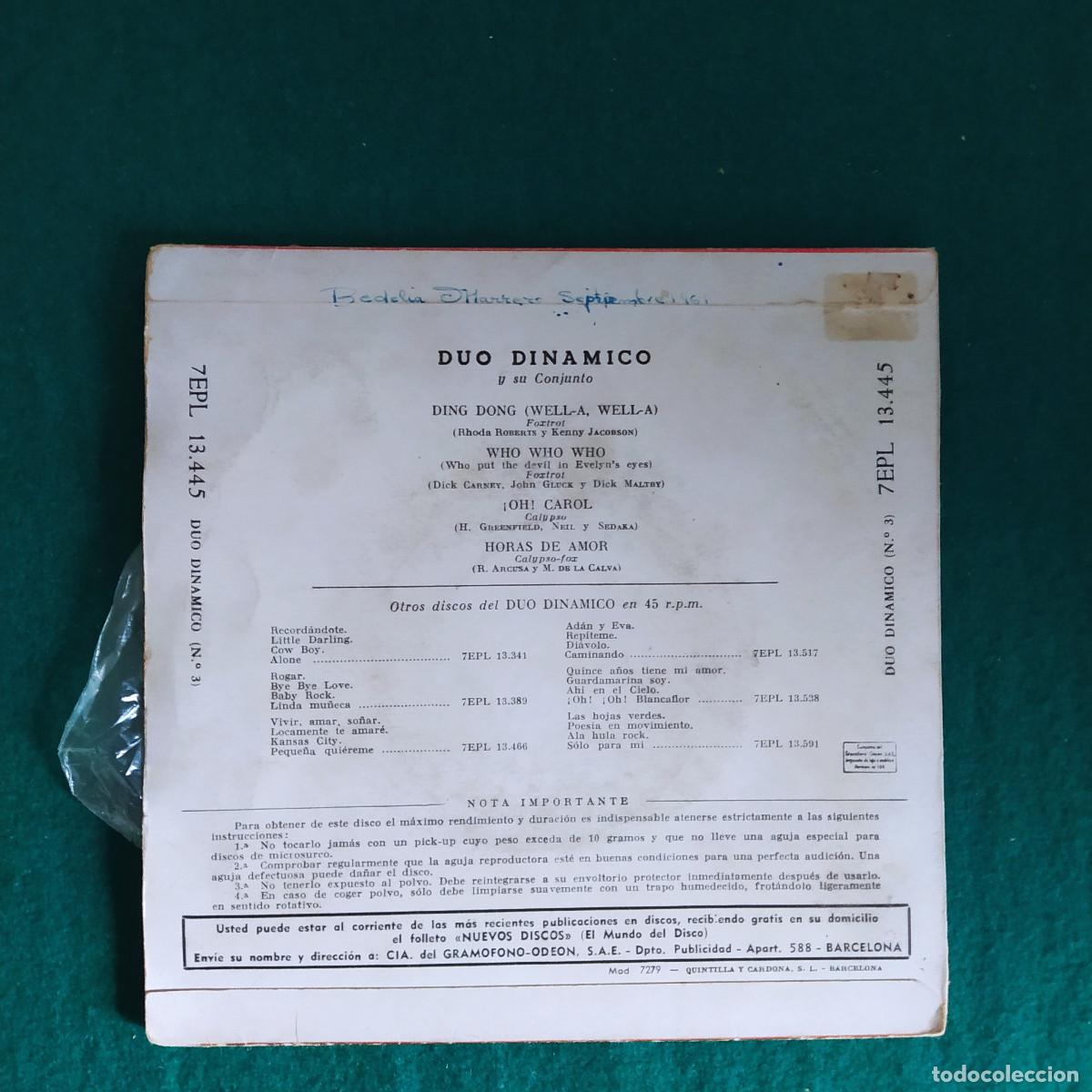 Discos de vinilo: D&uacute;o Din&aacute;mico &ndash; Ding Dong - Foto 2
