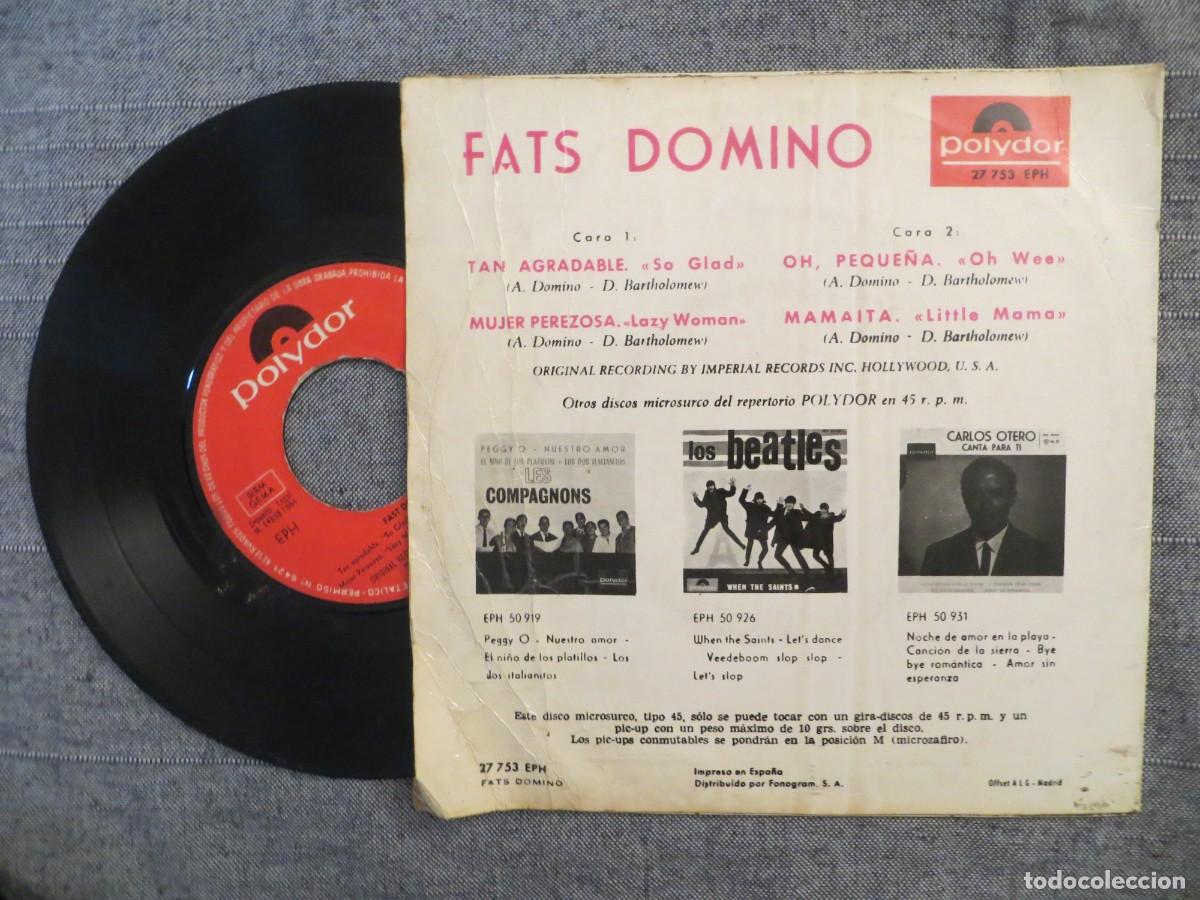Discos de vinilo: Fats Domino - Tan Agradable (7&rdquo;, EP) - Foto 2