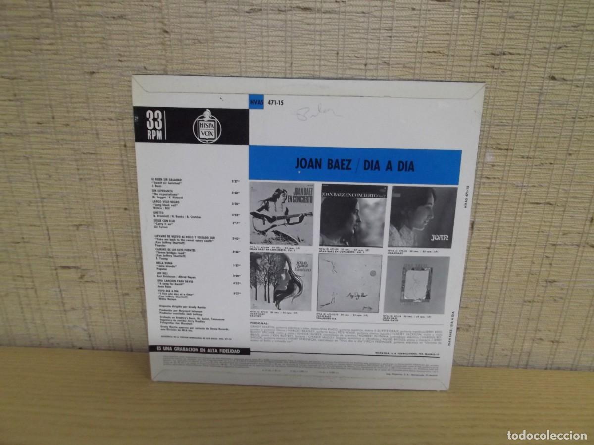 Discos de vinilo: Joan Baez dia a dia LP Hispavox 1970 - Foto 2
