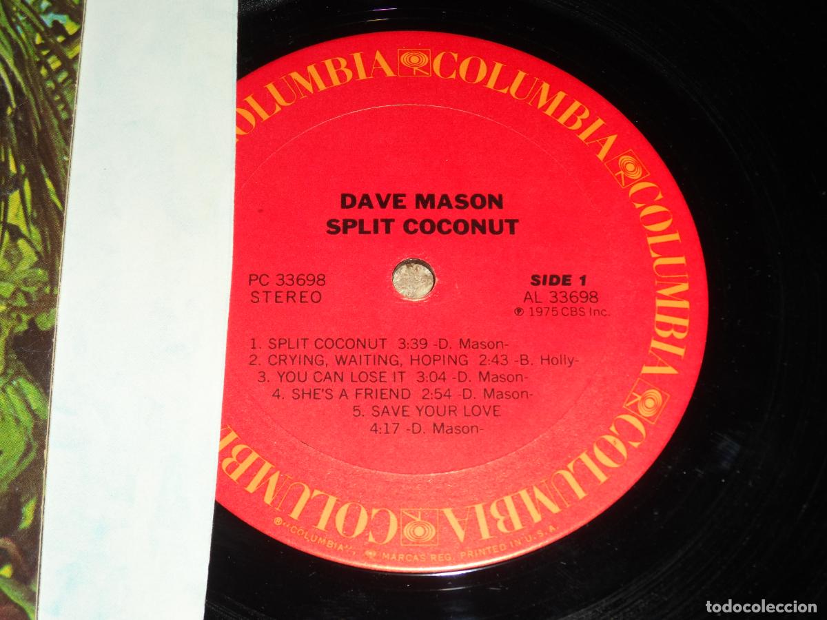 Discos de vinilo: DAVE MASON - SPLIT COCONUT (USA 1975) - Foto 4
