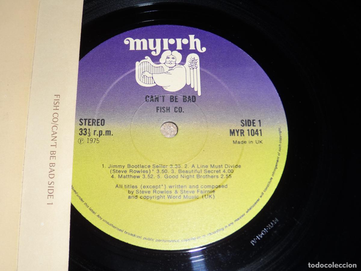 Discos de vinilo: Fish Co &ndash; Cant Be Bad (UK 1975) - Foto 3